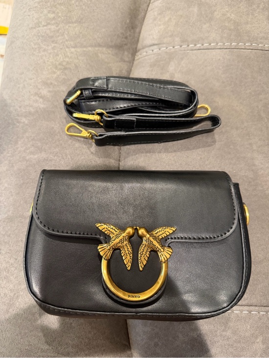 Others Follow Handbags - New designer inspired Black Leather Love Birds Crossbody Bag